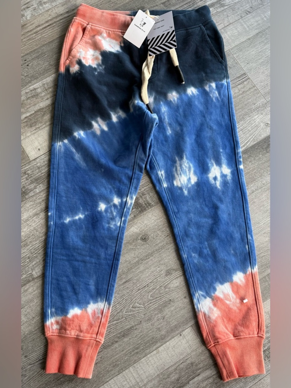 Sandrine Rose Woman’s Tie-Dye Jogger Pants - Blue & Coral